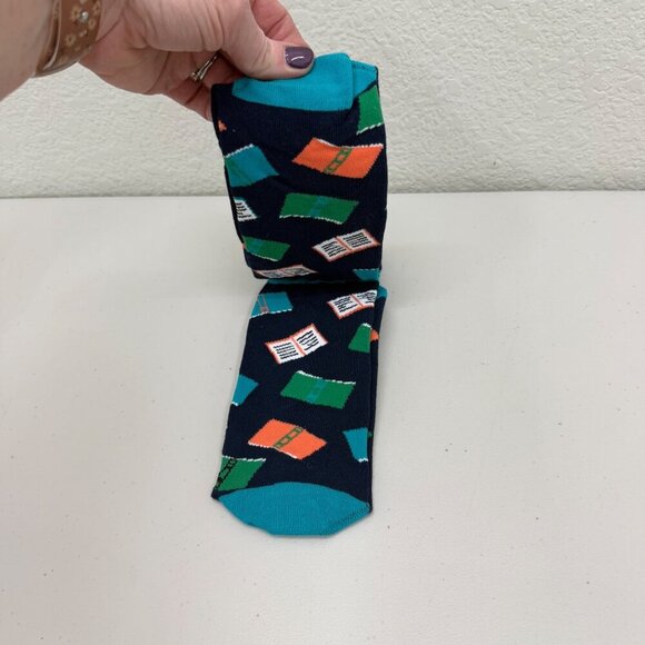 Lavley So Many Books So Little Time Cotton Spandex Socks 1 Pair Onesize NEW - Picture 3 of 4